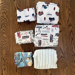 3 full sized sheets and 8 pillow cases